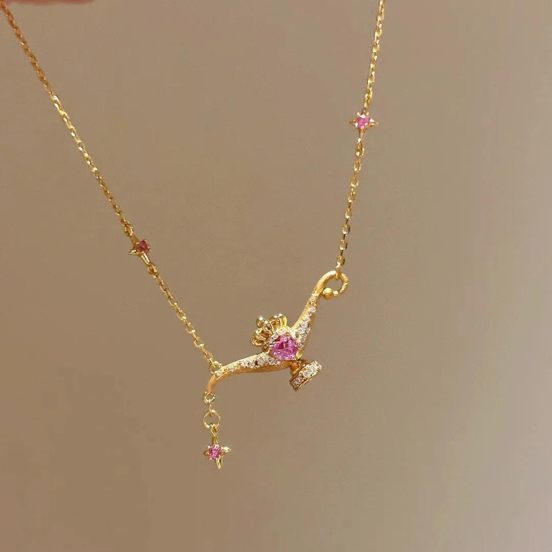 Enchanted Lamp Necklace – Crystal Genie Pendant, Elegant Fairytale Jewelry for Women
