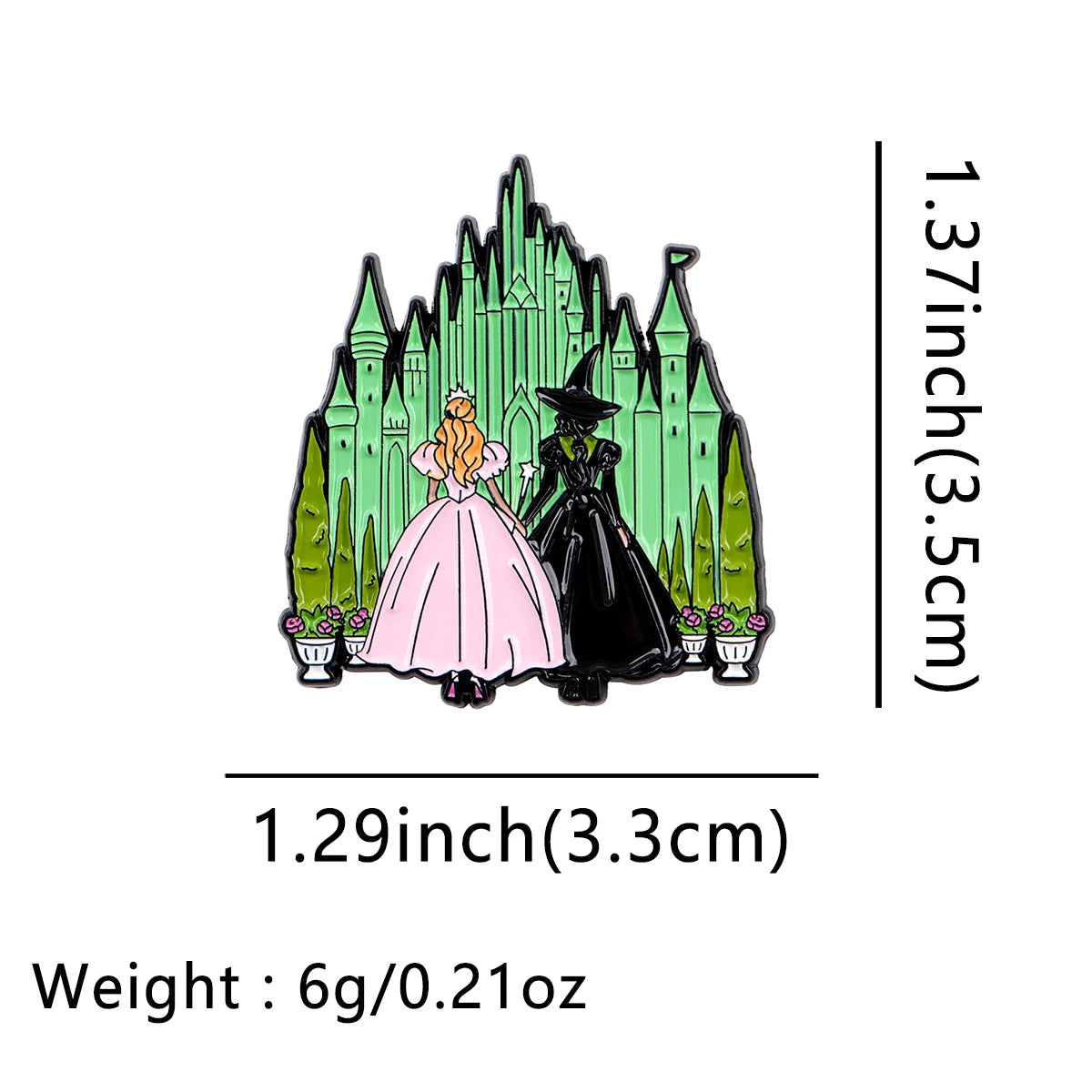 The Wicked Inspired Emerald Sisters Enamel Pin – A Magical Tribute to Friendship