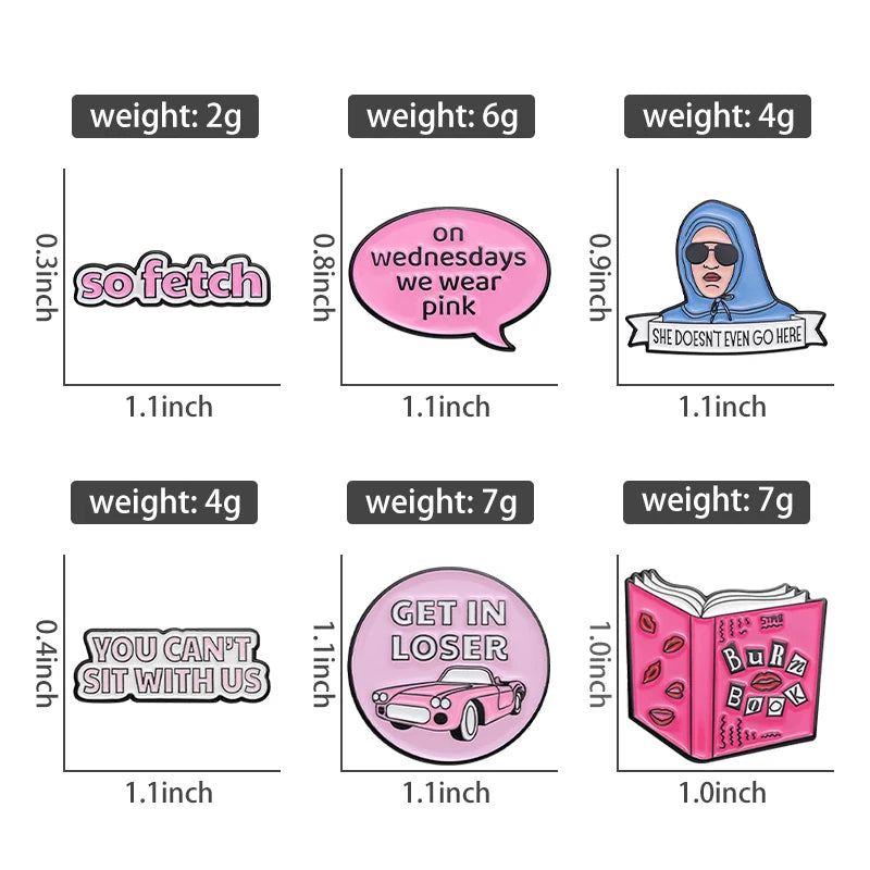Mean Girls Inspired Love Enamel Pins
