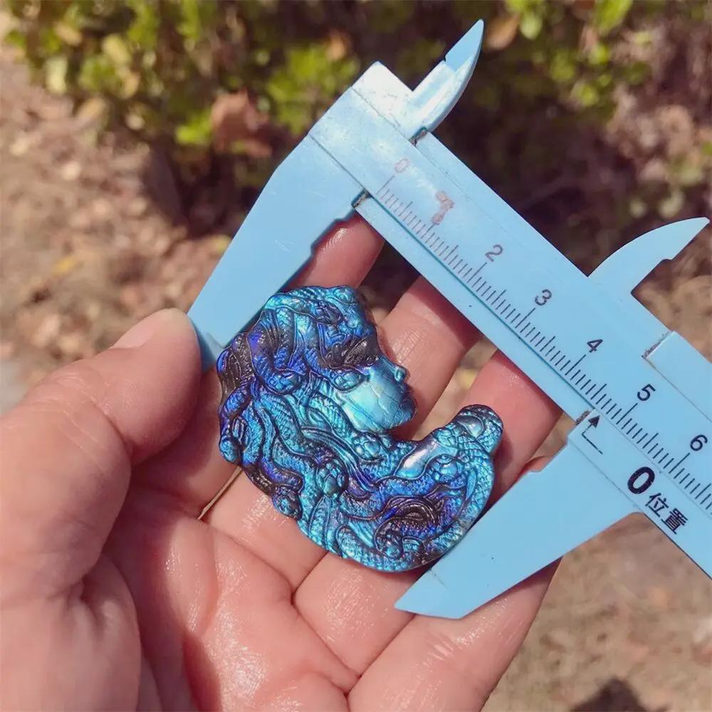 Labradorite Medusa Carving, Protective Crystal for Intuition, Shadow Work & Feminine Power