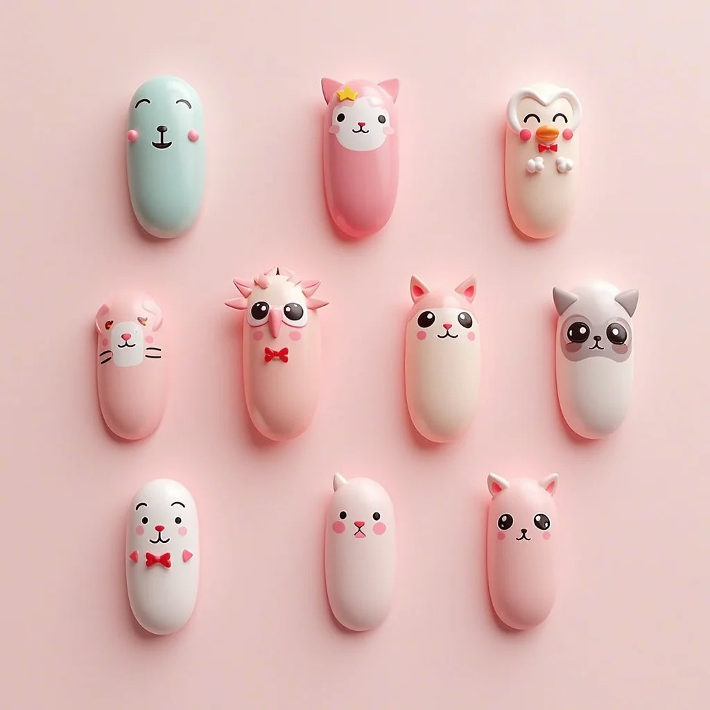Mini Cartoon Nail Charms - Guide to Mini Cartoon Nail Charms for Playful Nails
