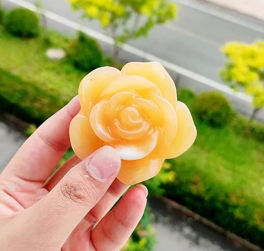 Crystal Rose Carvings 6cm | Energetic Decor & Ritual Companion