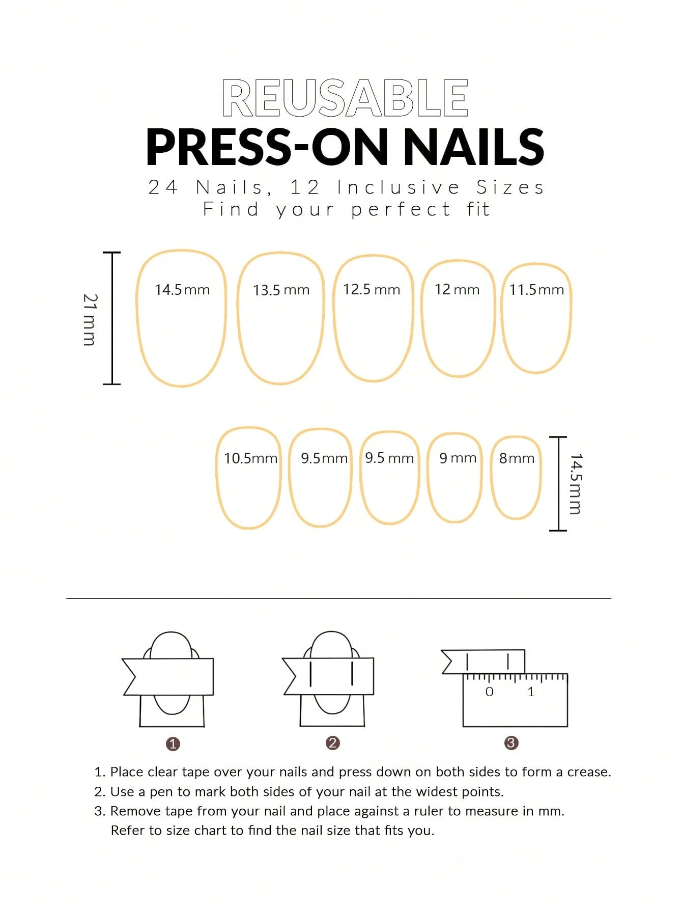Blush Gold Floral Press On Nails | Medium Oval | 24 PCs