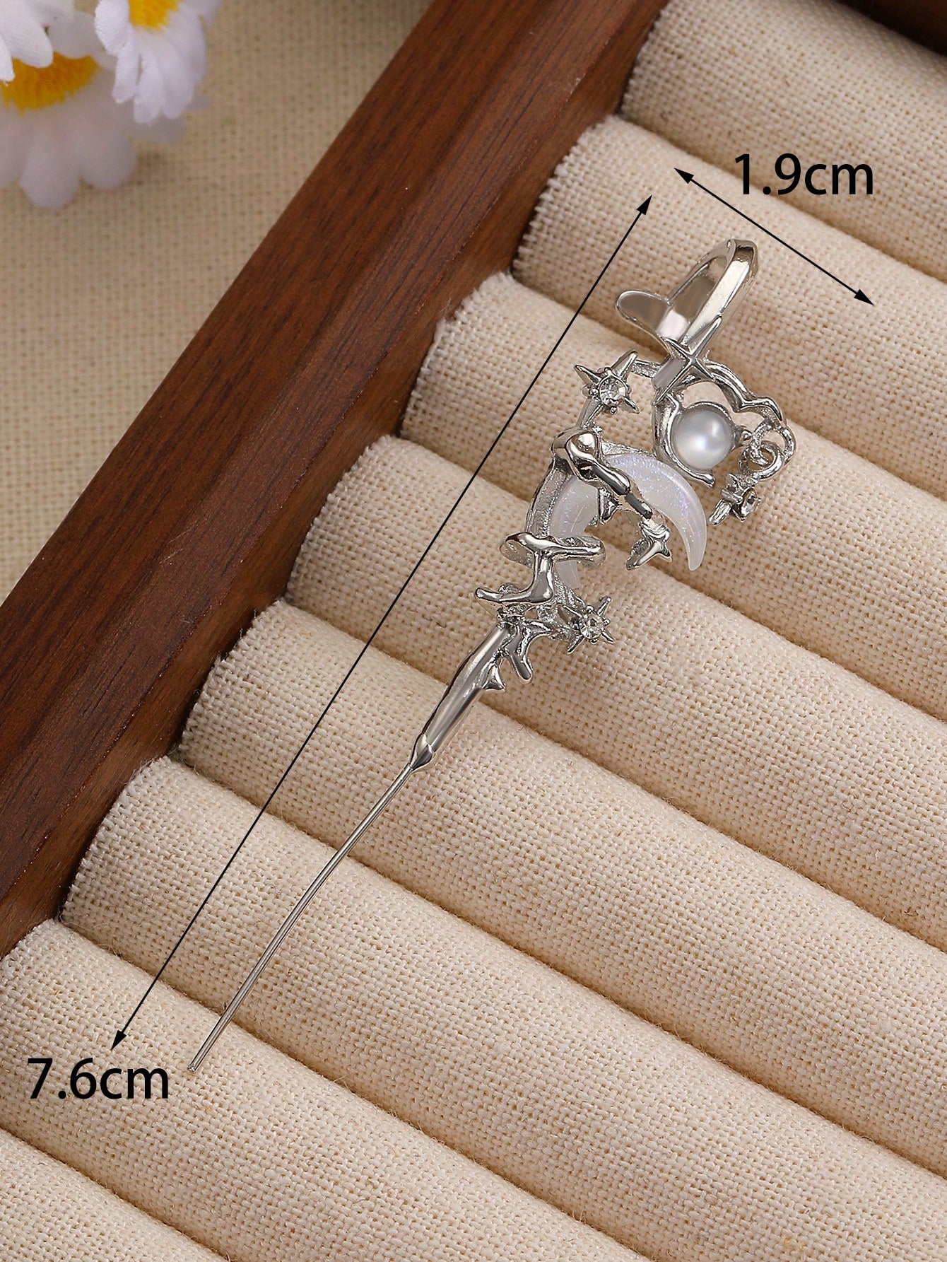 Star & Moon Pierced Earring | Earcuff