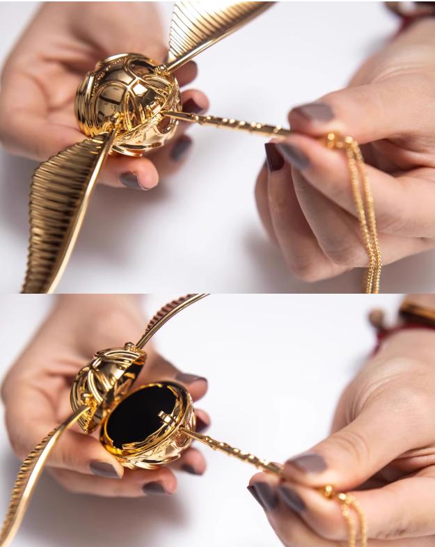 Magical Winged Ball Ring Box & Wand Necklace, The Perfect Fantasy Proposal Set
