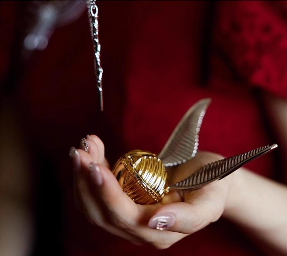 Magical Winged Ball Ring Box & Wand Necklace, The Perfect Fantasy Proposal Set