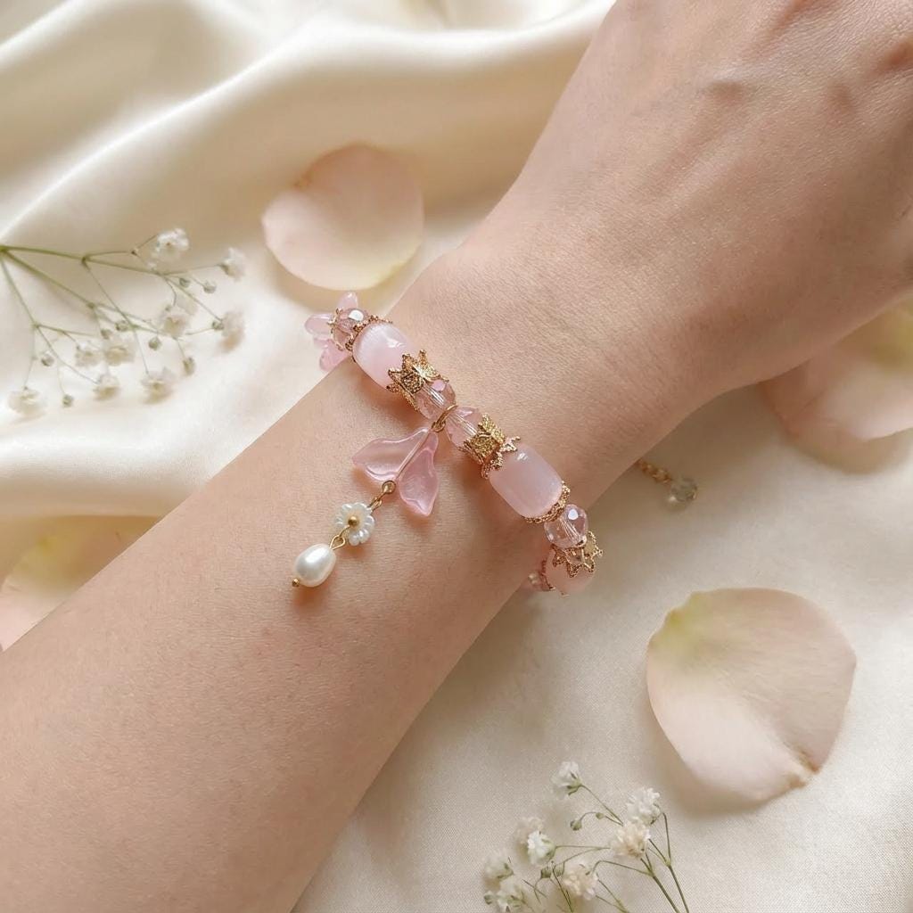 Rose Quartz Bracelet - Love Crystal Bracelet