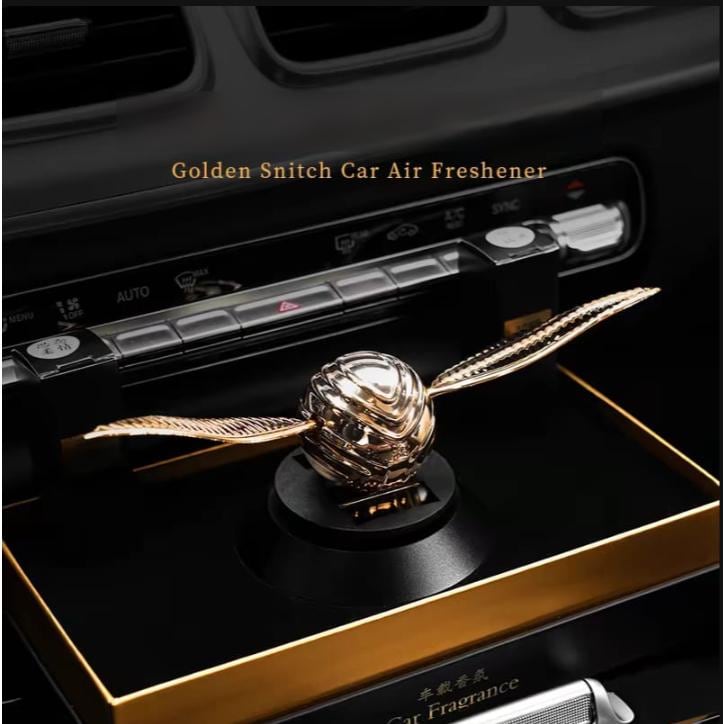 Golden Winged Orb Car Fragrance Diffuser - Magical Air Freshener for Your Ride