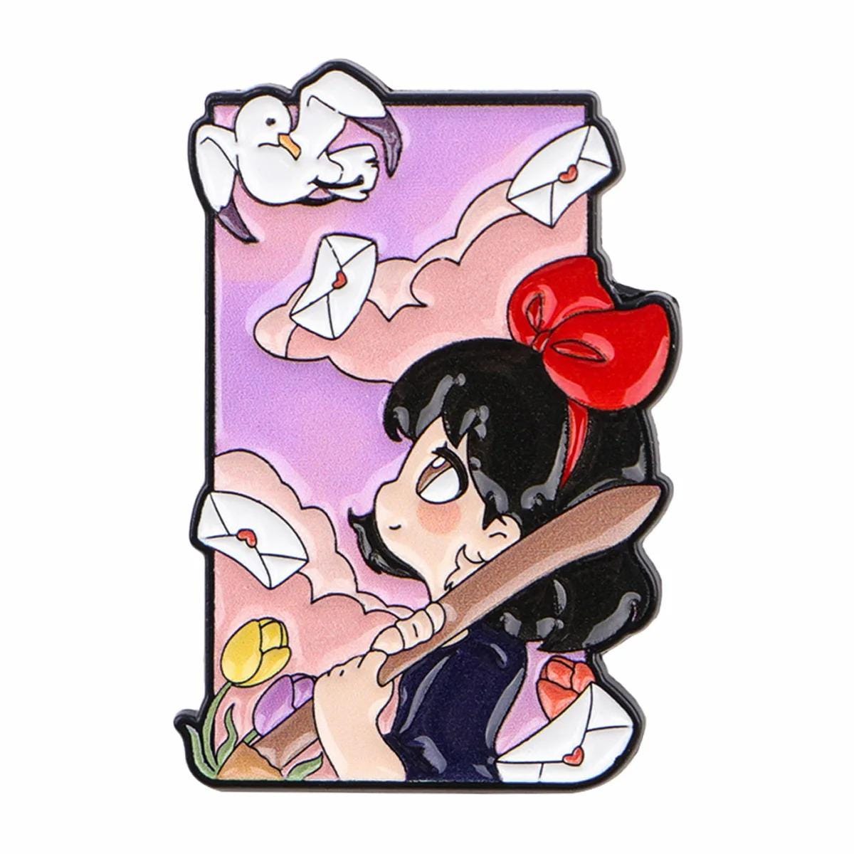 Studio Ghibli Enamel Pins - Totoro, Kiki, No-Face, Haku, Calcifer, Pastel Anime Pins