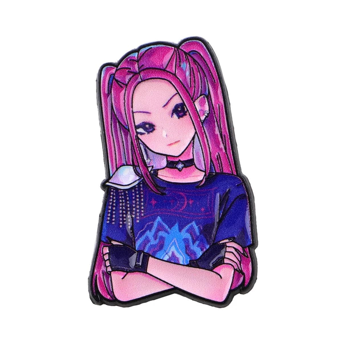 Whimsical Anime & Cartoon Enamel Pins Blue Cats, Soda Pop, Huntax Girls, Detective Bird Buy Individually or Full Set