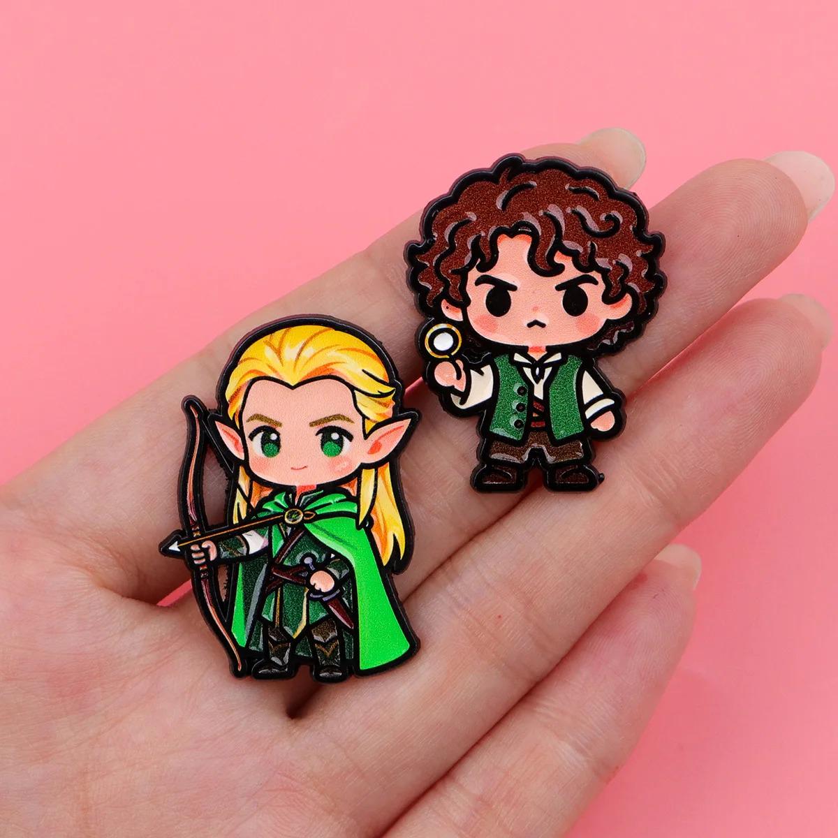 Chibi Lord of the Rings Enamel Lapel Pins - Frodo, Gandalf, Legolas, Aragorn, Gollum