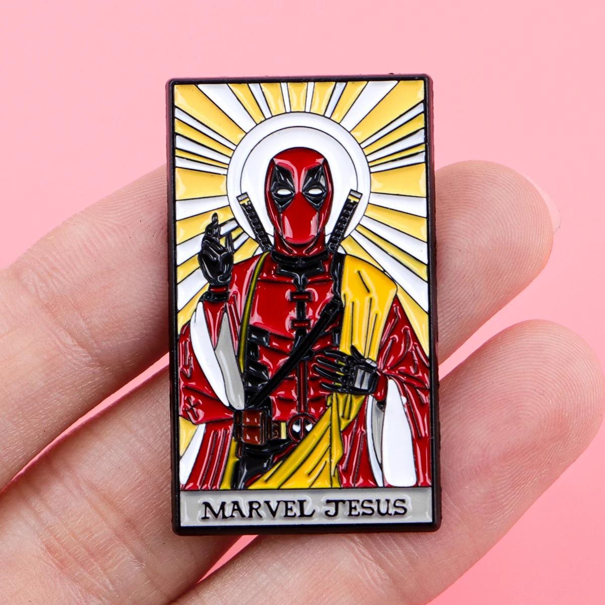 Deadpool as Jesus Parody Enamel Pin