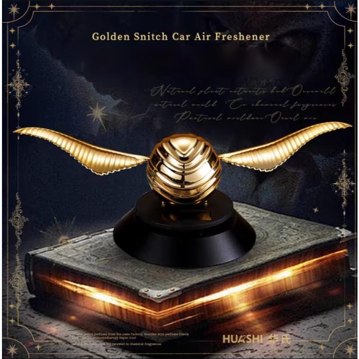 Golden Winged Orb Car Fragrance Diffuser - Magical Air Freshener for Your Ride