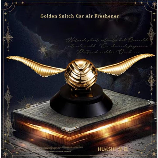 Golden Winged Orb Car Fragrance Diffuser - Magical Air Freshener for Your Ride