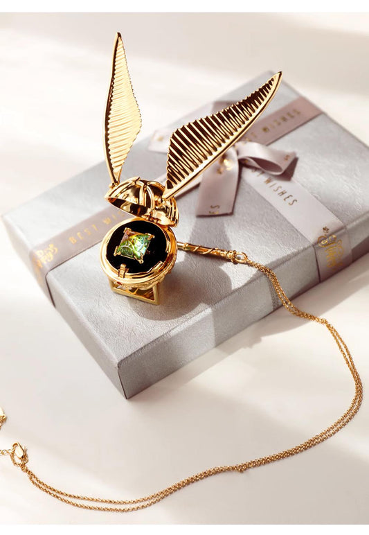 Magical Winged Ball Ring Box & Wand Necklace, The Perfect Fantasy Proposal Set