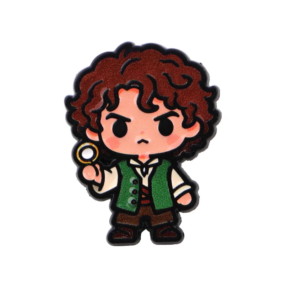 Chibi Lord of the Rings Enamel Lapel Pins - Frodo, Gandalf, Legolas, Aragorn, Gollum