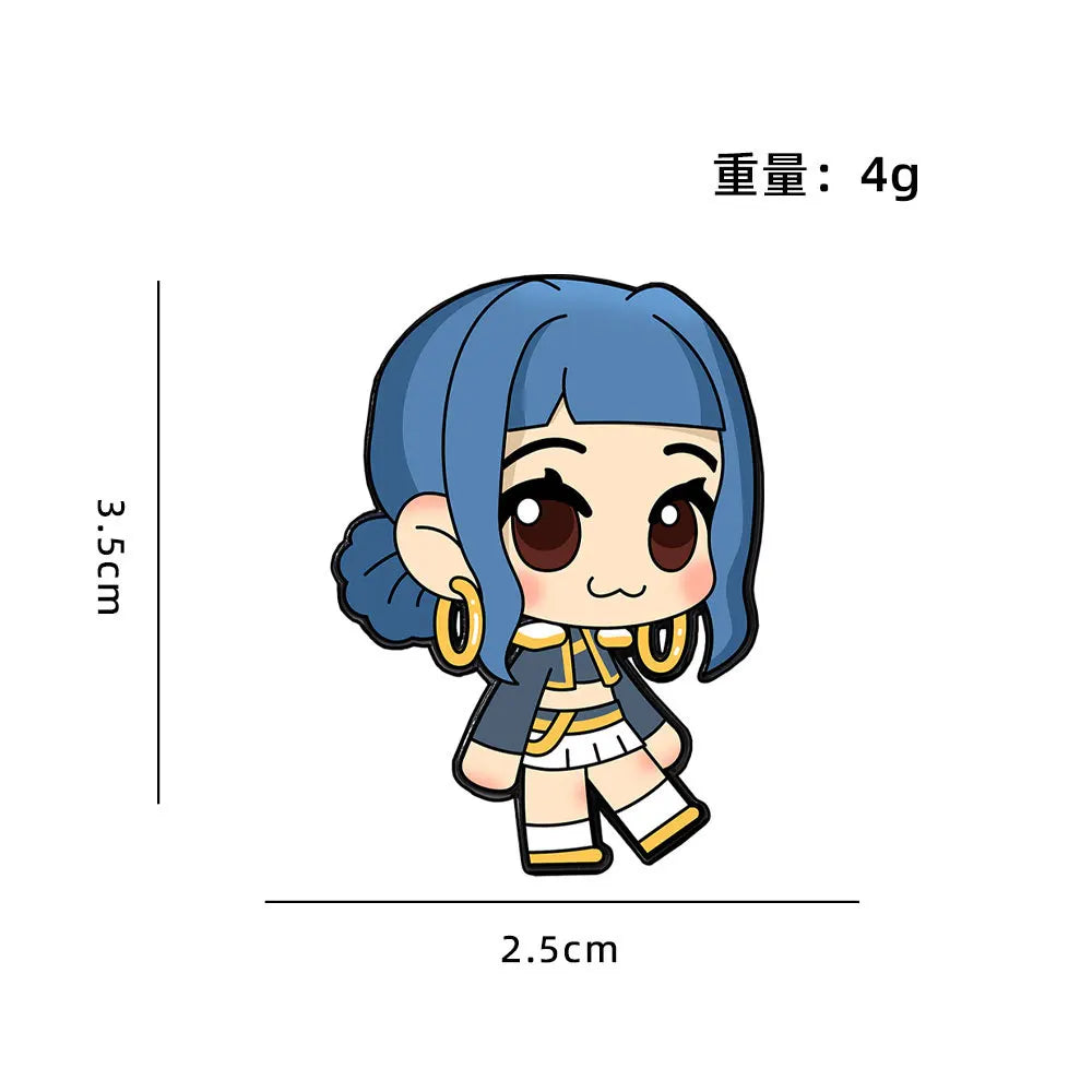 Cute Chibi KPOP Demon Hunters Enamel Pins Metal Badge Brooch for Jewelry Accessory Gifts for Kids Friends