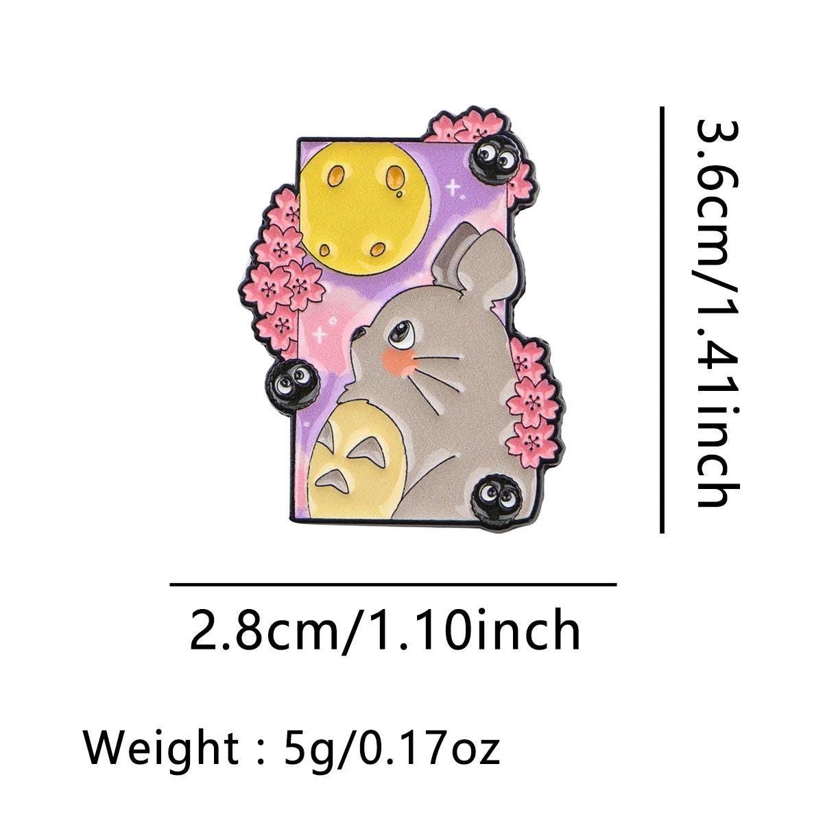 Studio Ghibli Enamel Pins - Totoro, Kiki, No-Face, Haku, Calcifer, Pastel Anime Pins