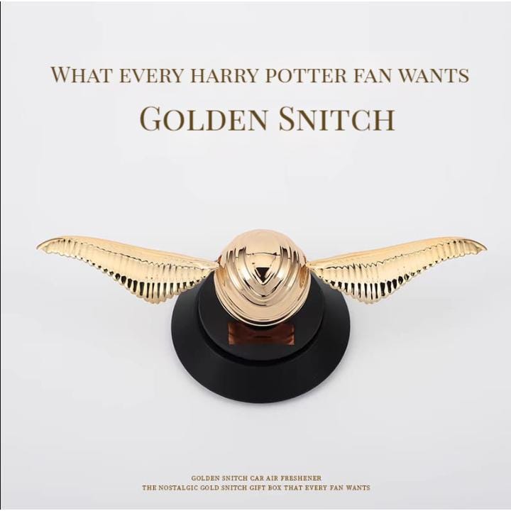 Golden Winged Orb Car Fragrance Diffuser - Magical Air Freshener for Your Ride