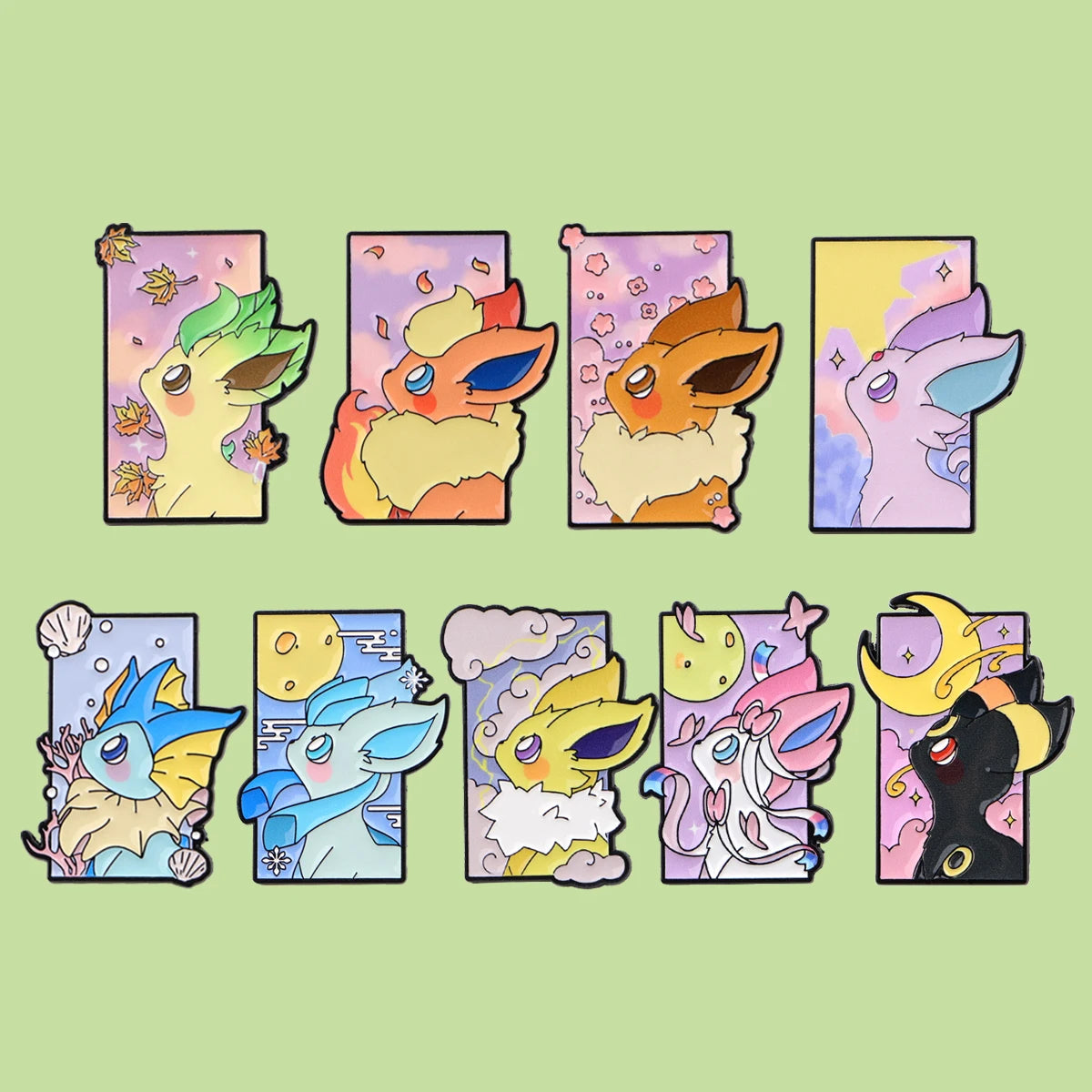 Pokemon Inspired Eevee Evolutions Enamel Pin