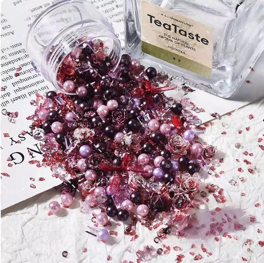 30ml Resin Nail Charms | Mixed 3D Nail Art Decorations | Aesthetic Color Themes | Kawaii Resin Fillers & Nail Accessories