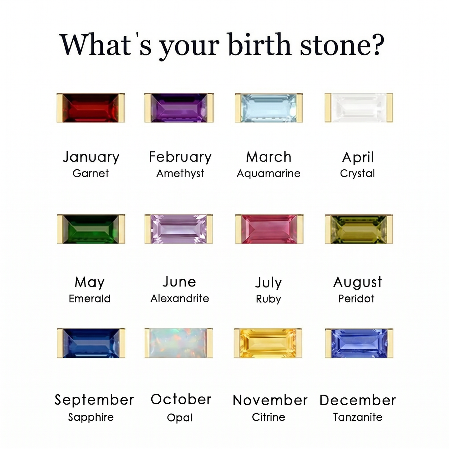 Gold Birthstone Necklace – Minimalist Crystal Bar Pendant Necklace, Personalized Jewelry Gift for Women