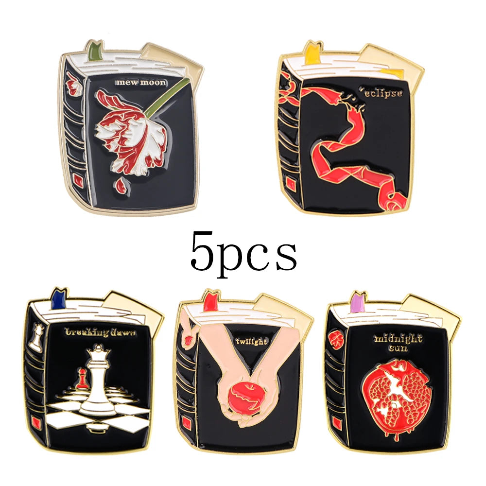 Twilight Inspired Saga Enamel Pin Set – A Collector’s Tribute to the Vampire Romance Phenomenon