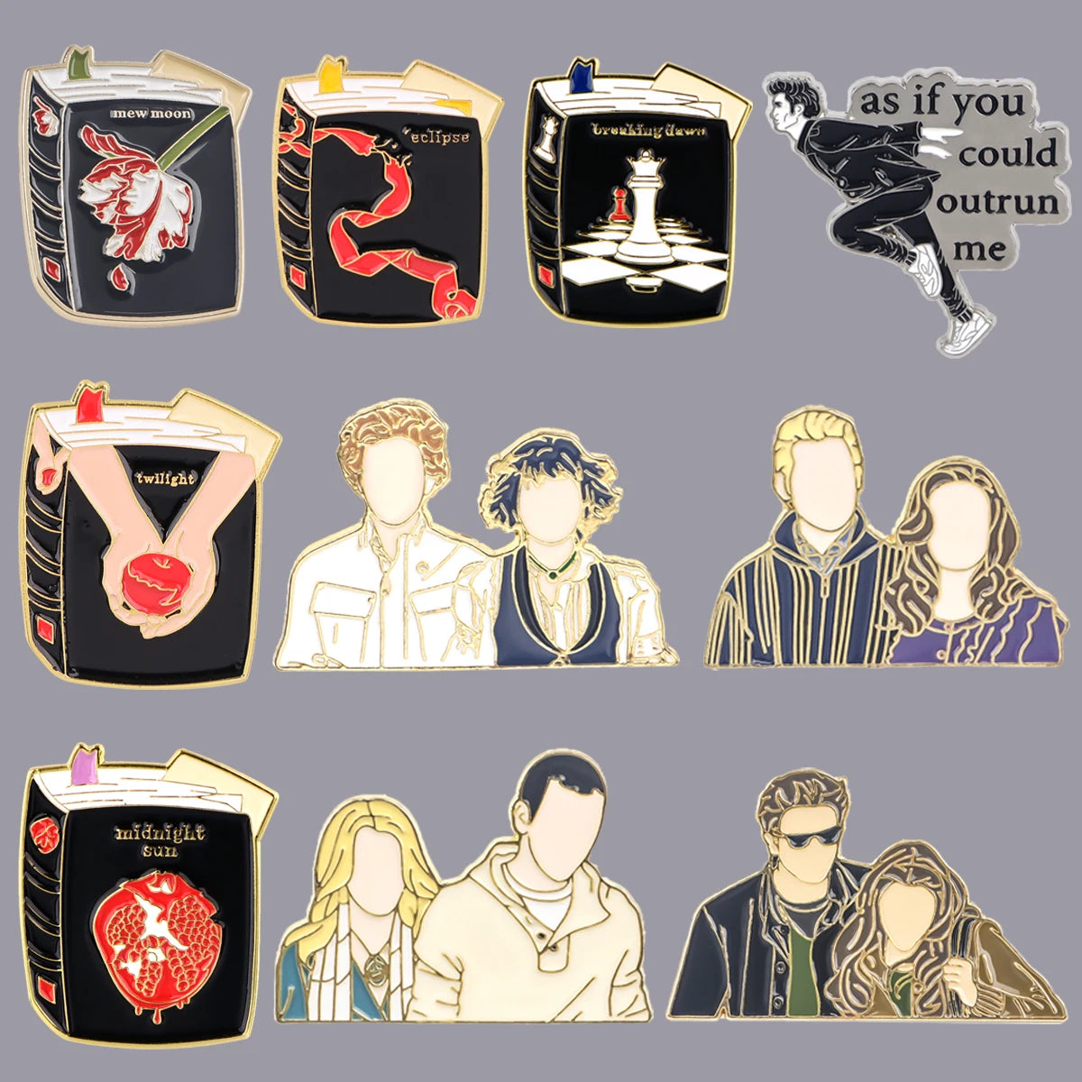 Twilight Inspired Saga Enamel Pin Set – A Collector’s Tribute to the Vampire Romance Phenomenon