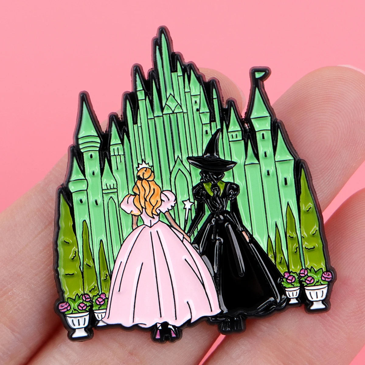 The Wicked Inspired Emerald Sisters Enamel Pin – A Magical Tribute to Friendship