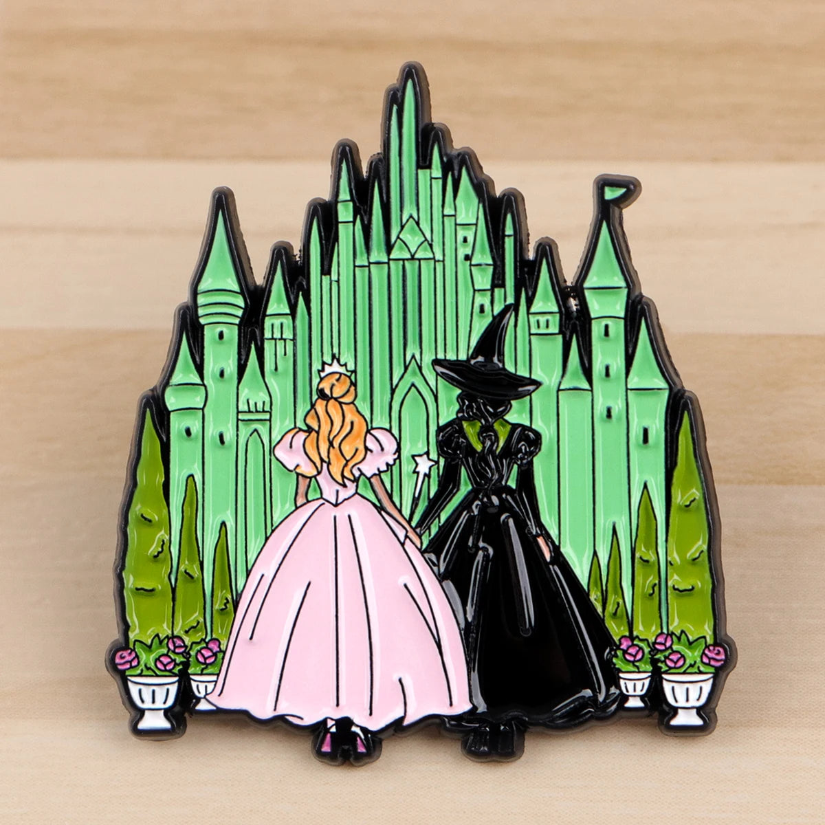 The Wicked Inspired Emerald Sisters Enamel Pin – A Magical Tribute to Friendship