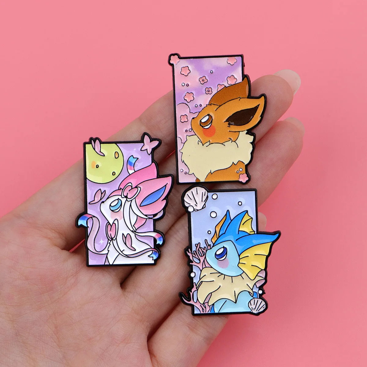 Pokemon Inspired Eevee Evolutions Enamel Pin