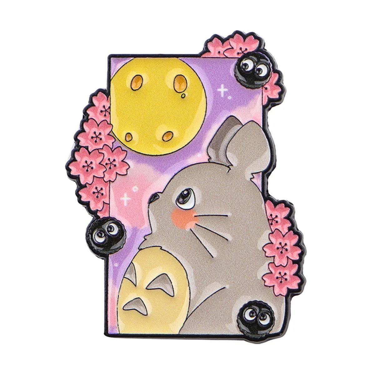 Studio Ghibli Enamel Pins - Totoro, Kiki, No-Face, Haku, Calcifer, Pastel Anime Pins