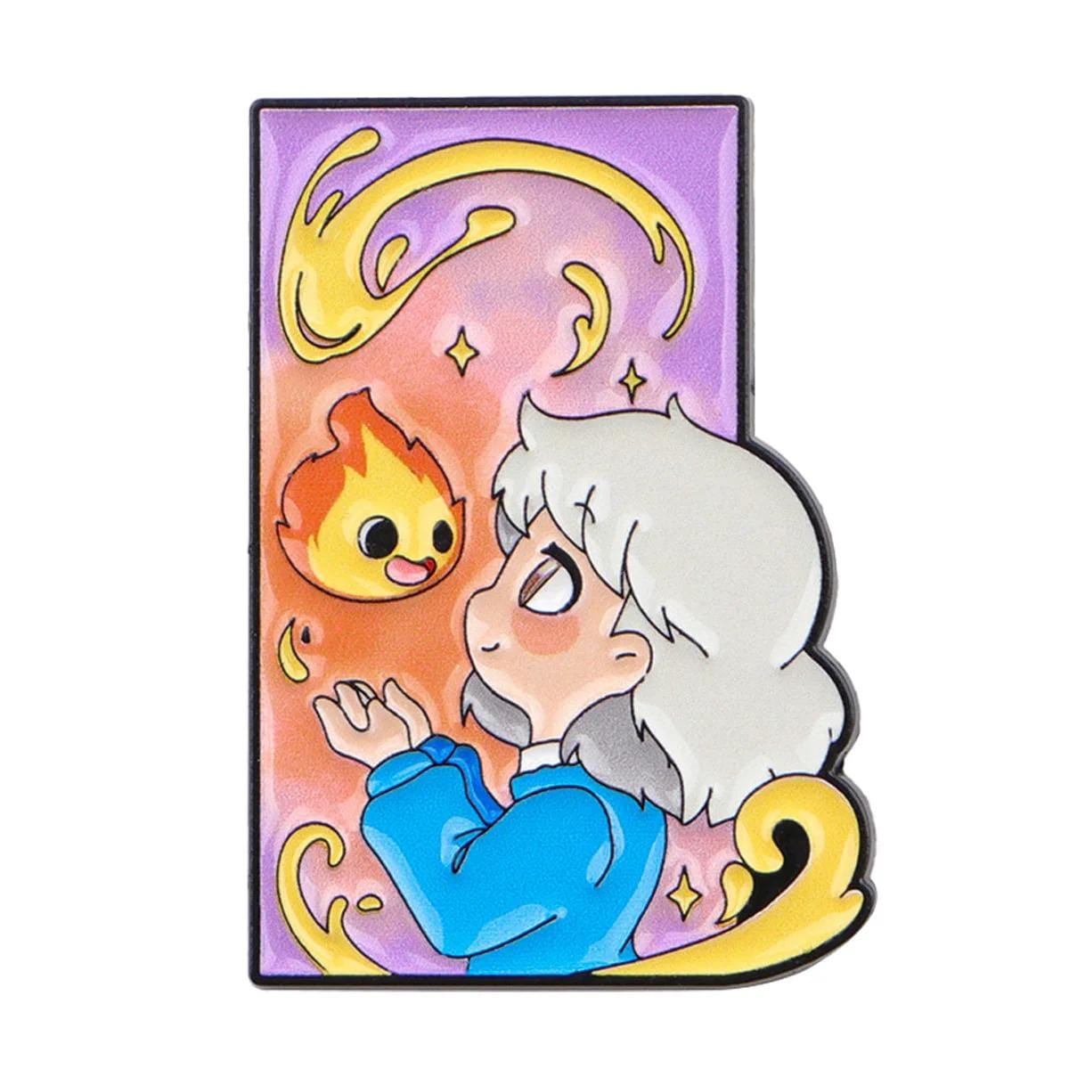 Studio Ghibli Enamel Pins - Totoro, Kiki, No-Face, Haku, Calcifer, Pastel Anime Pins
