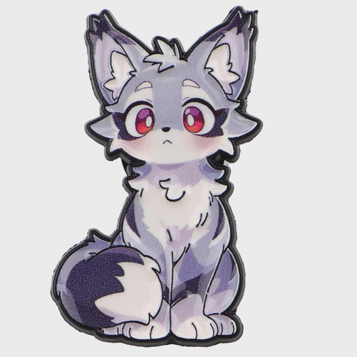 Stained Glass Fox Enamel Pin - Vibrant Red & Orange Lapel Brooch, Woodland Animal Accessory