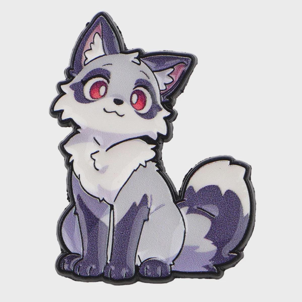 Stained Glass Fox Enamel Pin - Vibrant Red & Orange Lapel Brooch, Woodland Animal Accessory