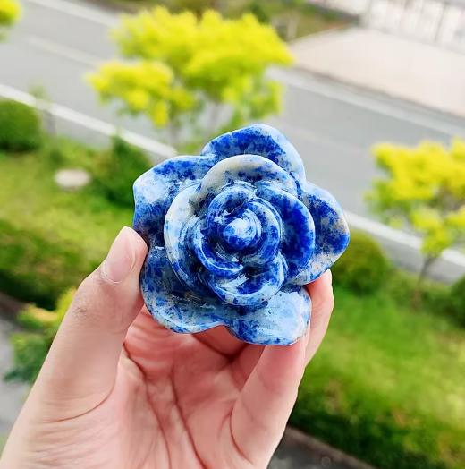 Crystal Rose Carvings 6cm | Energetic Decor & Ritual Companion