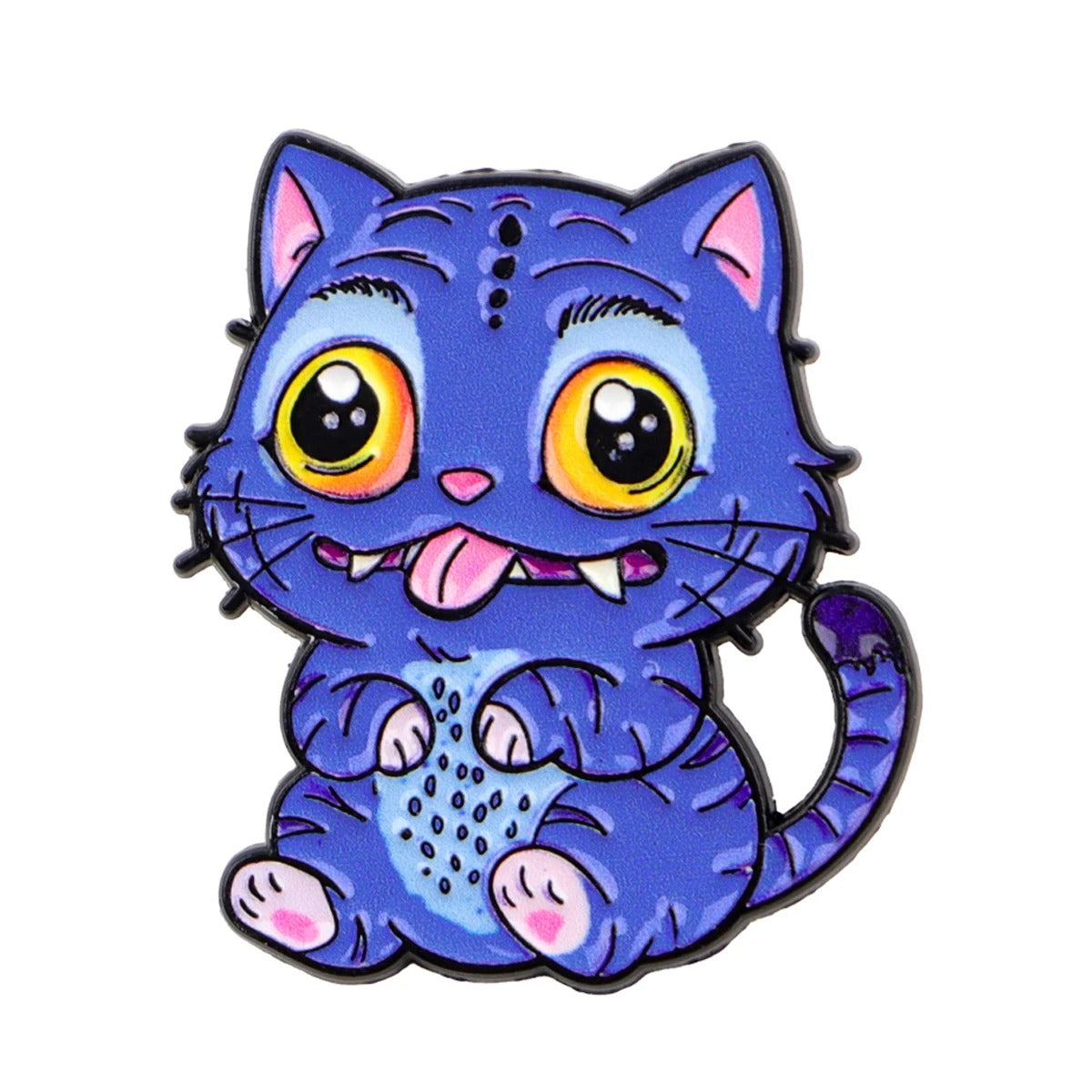 Whimsical Anime & Cartoon Enamel Pins Blue Cats, Soda Pop, Huntax Girls, Detective Bird Buy Individually or Full Set