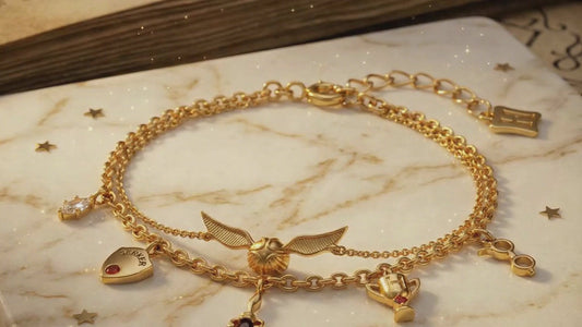 Magical Wizard-Inspired Charm Bracelet – Fantasy Book Lover Jewelry